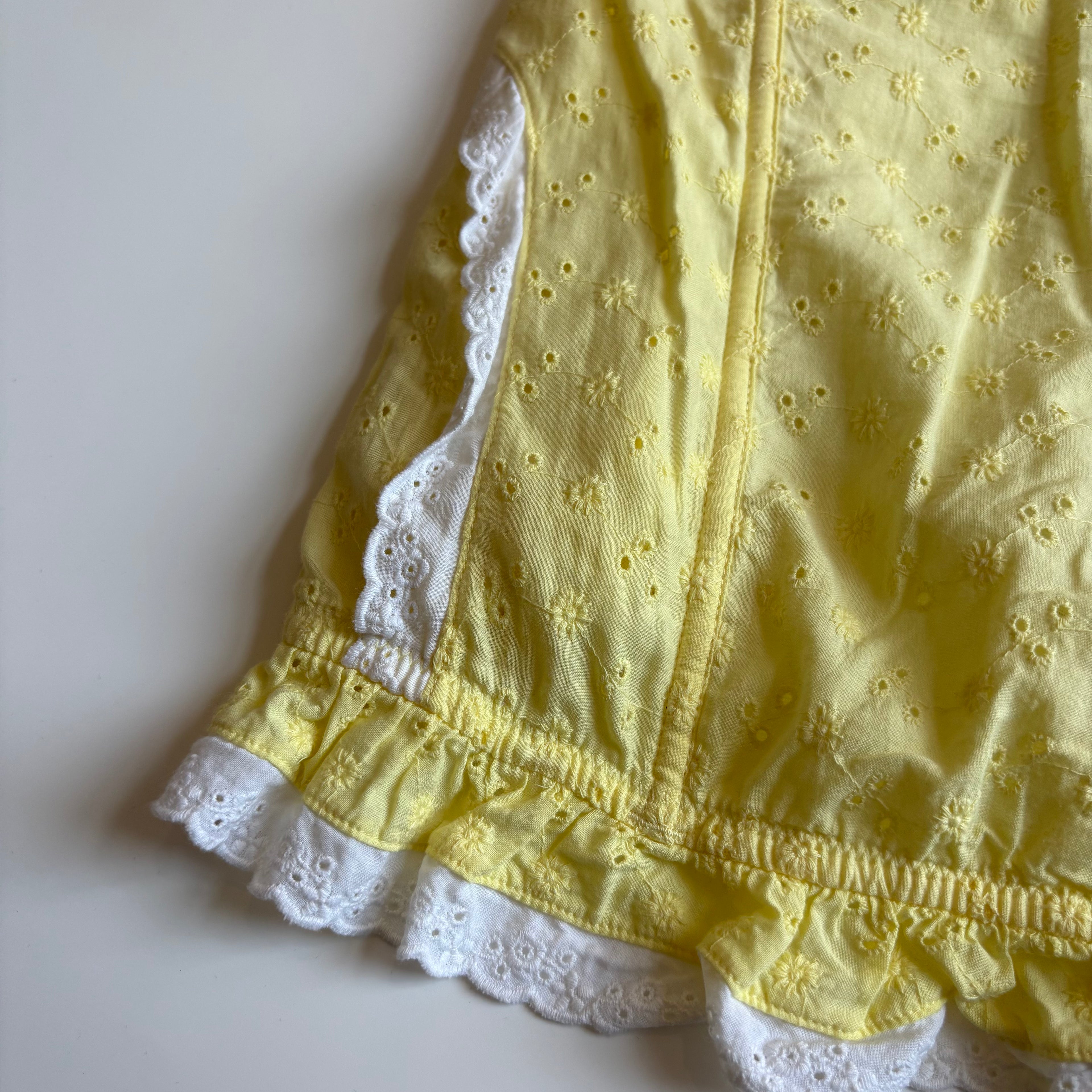 Vintage Y2K Yellow Lace Corset Top - Size M