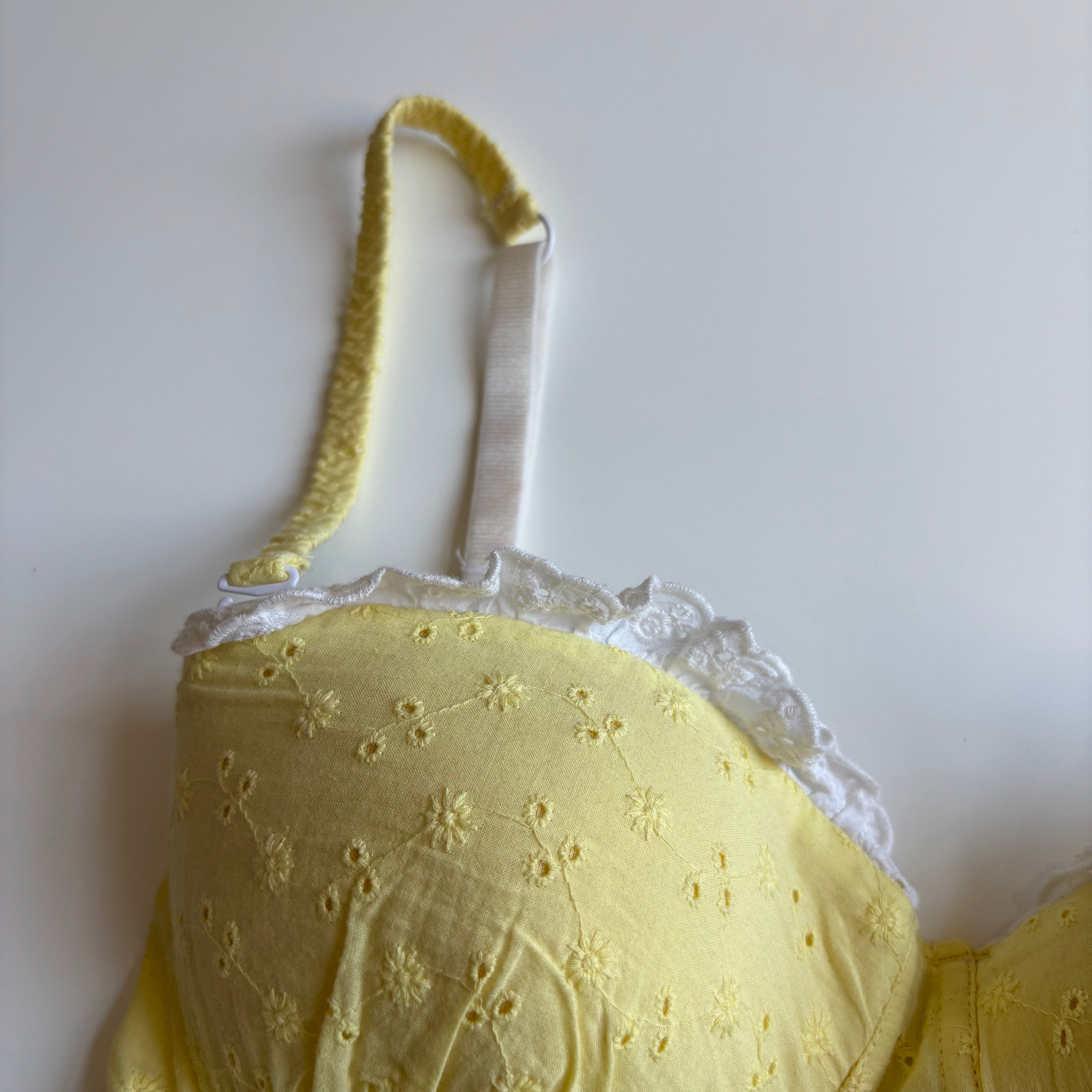 Vintage Y2K Yellow Lace Corset Top - Size M