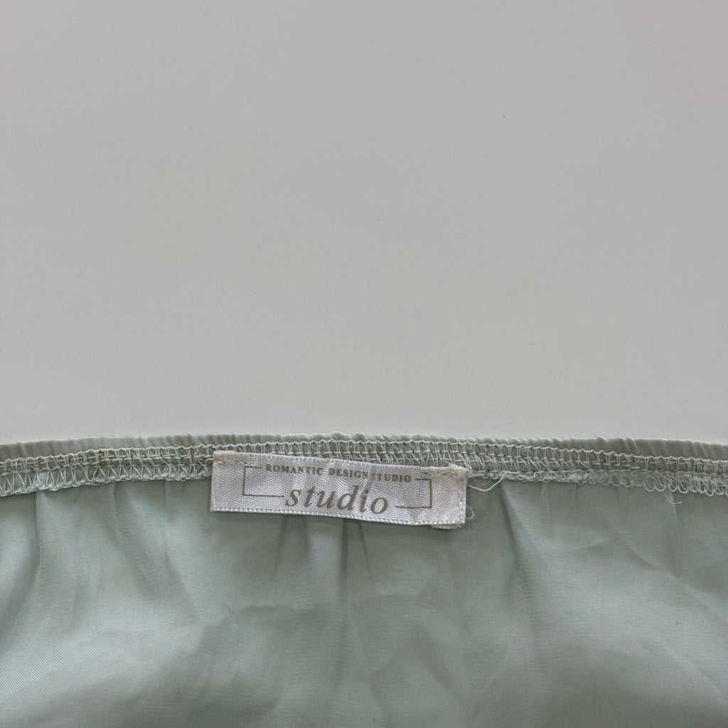 Vintage Y2K Baby Blue Satin Lace Cami - Size M