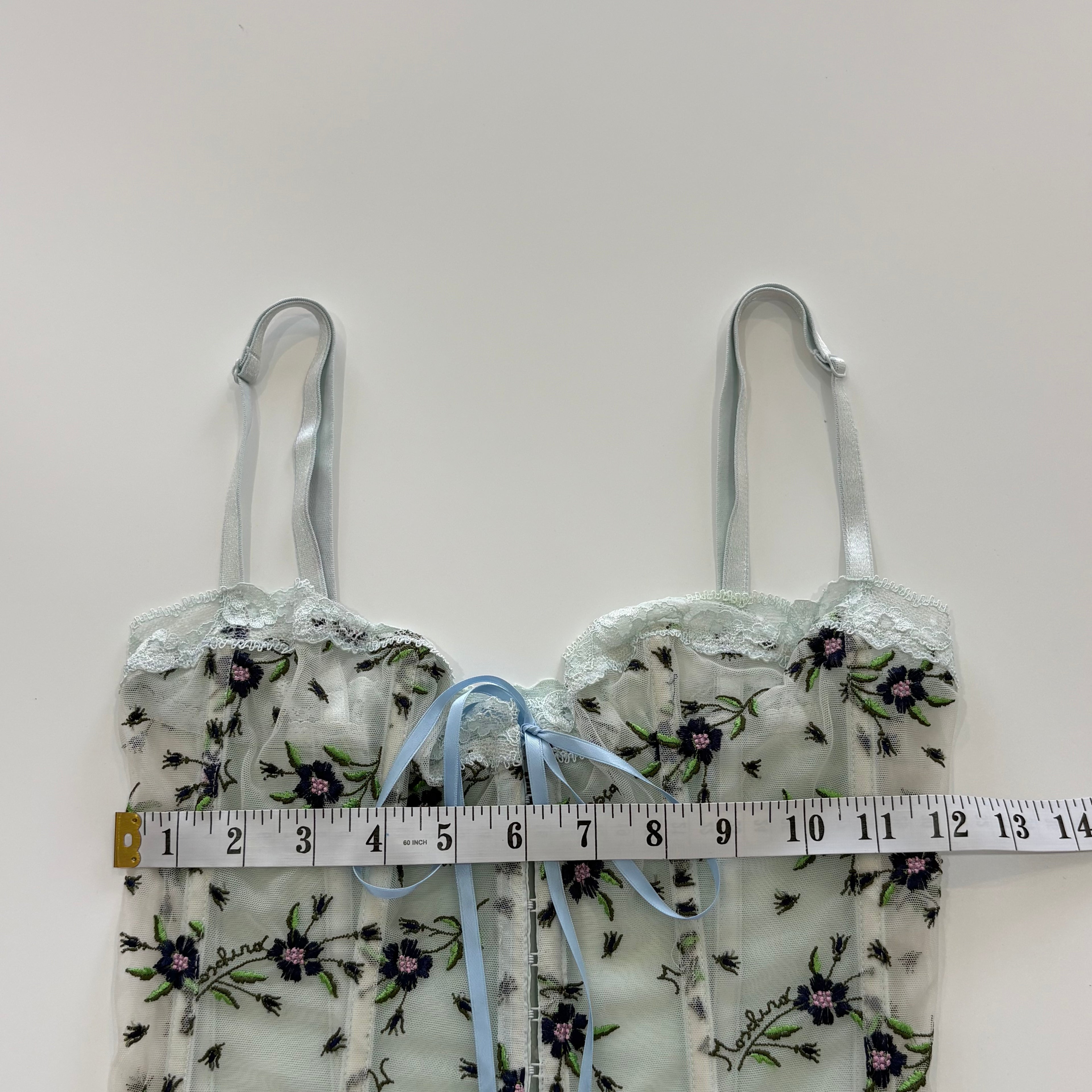 Vintage Moschino Floral Embroidered Corset Top - Size XS/S