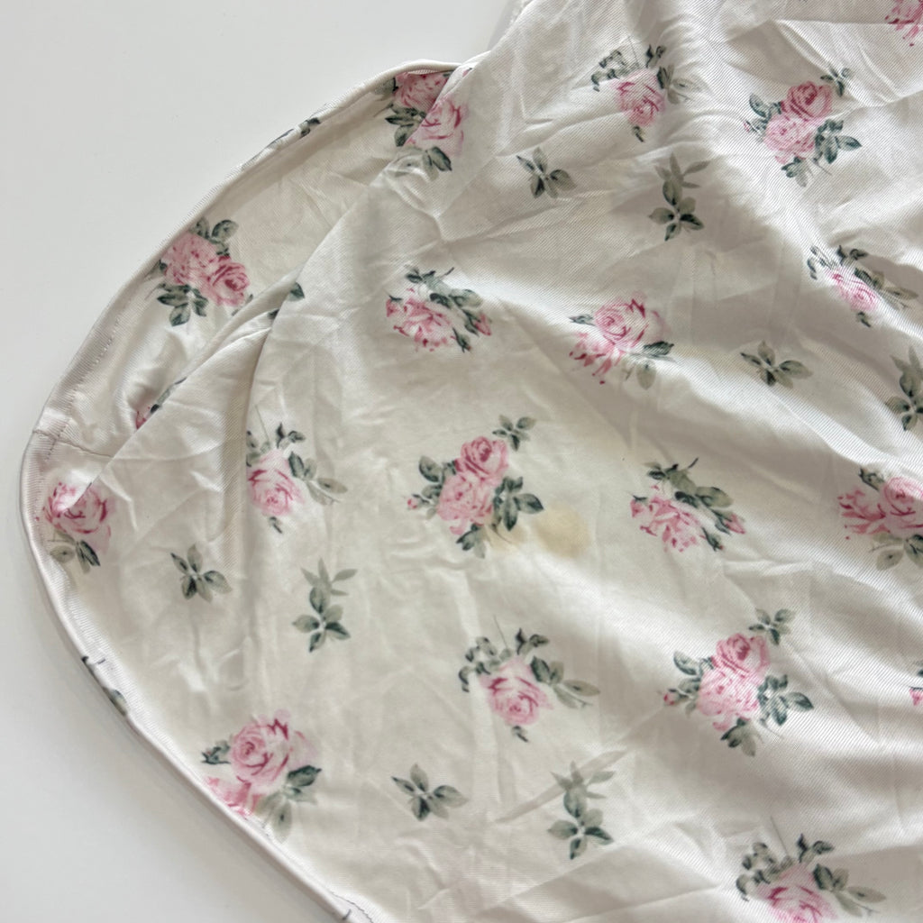 Vintage Y2K White Rose Print Cami Top - Size XS/S