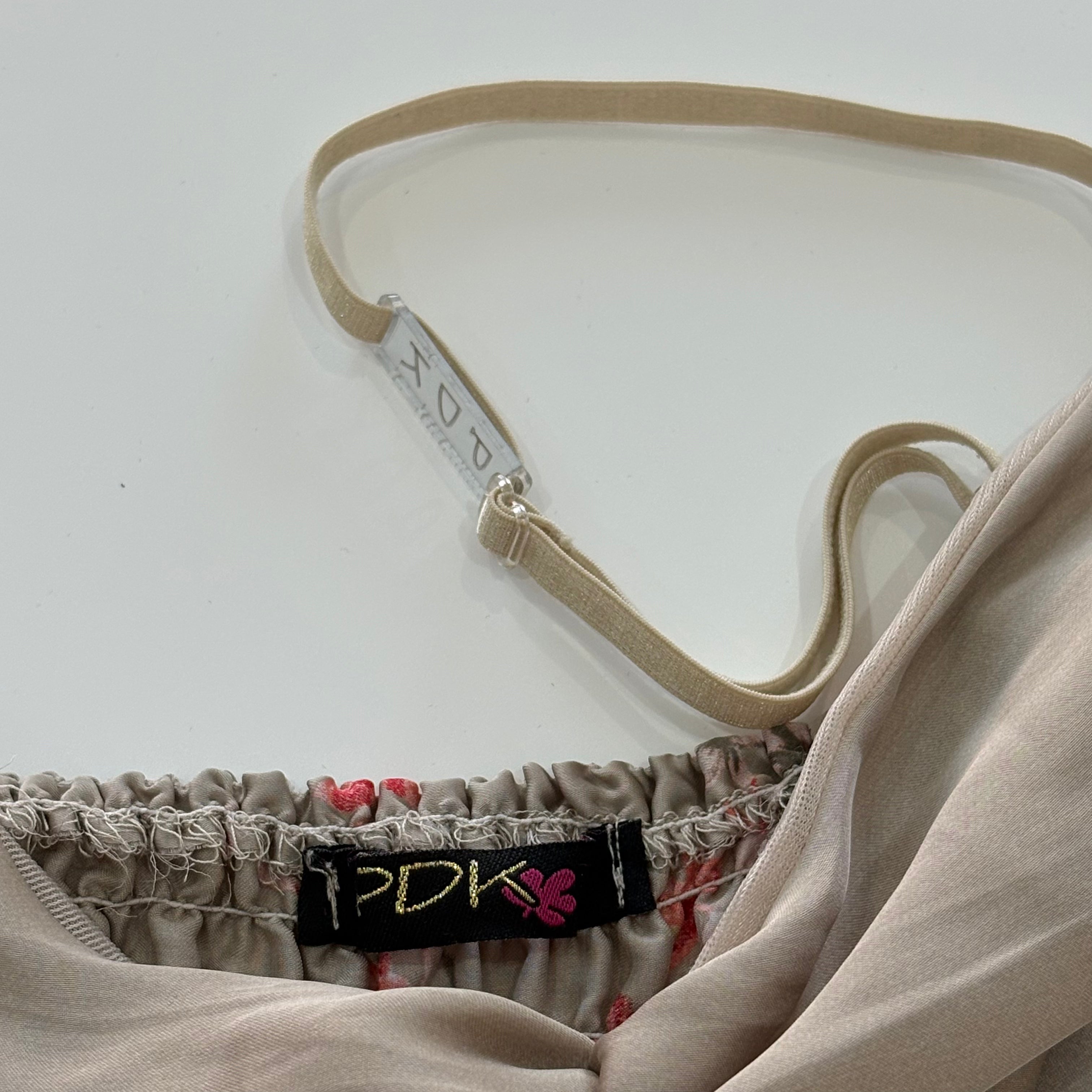 Vintage Y2K Floral Satin Tie Back Cami Top - Size S